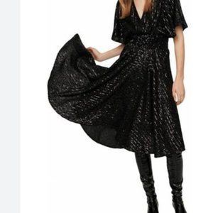 MAJE Stunning Black Sequin Festive Dress